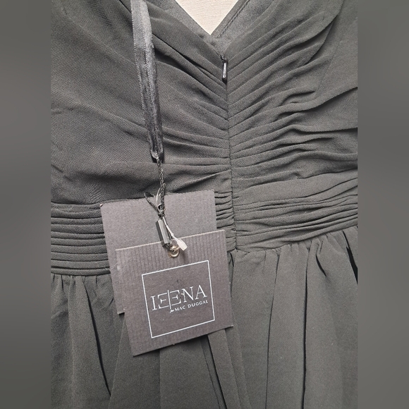 Ieena for Mac Duggal Black Ruffle Evening Dress Size 2 NWT - Picture 3 of 6